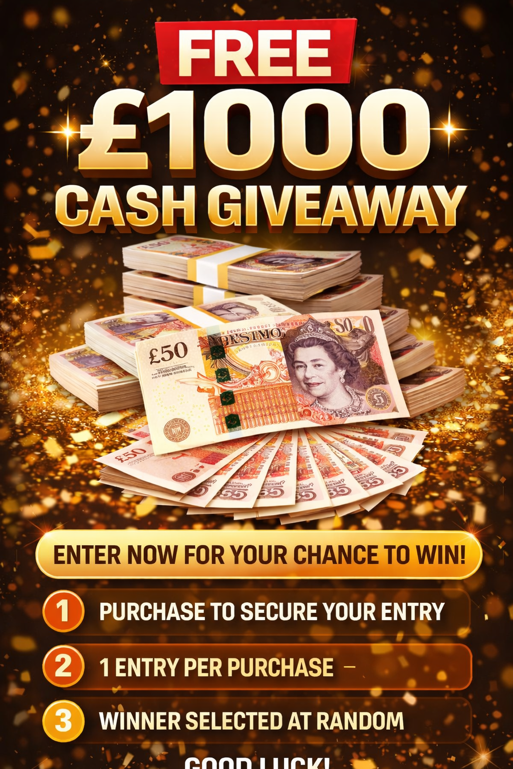 £1000 Free Cash Giveaway