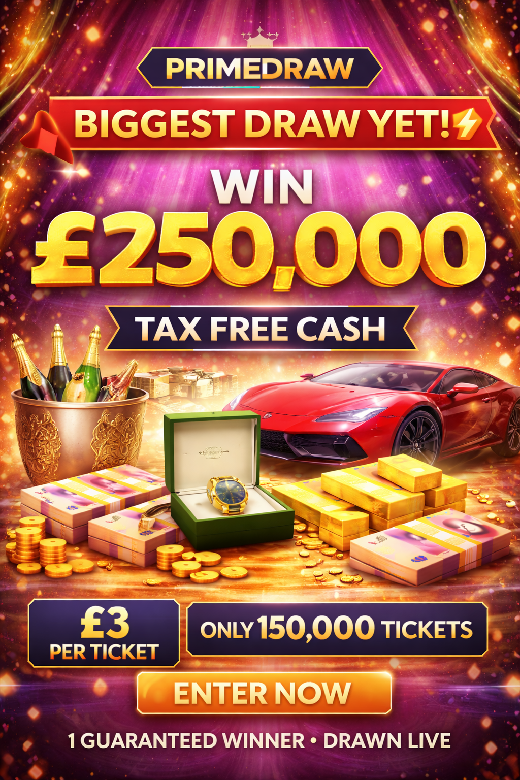 £250,000 Tax Free Cash Giveaway
