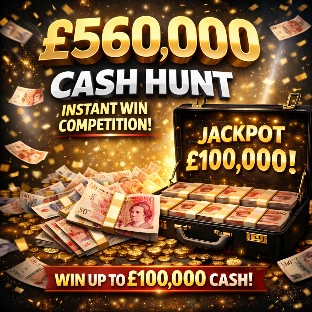 Prime CASH HUNT - £560,000 INSTANT WIN - £100,000 Jackpot