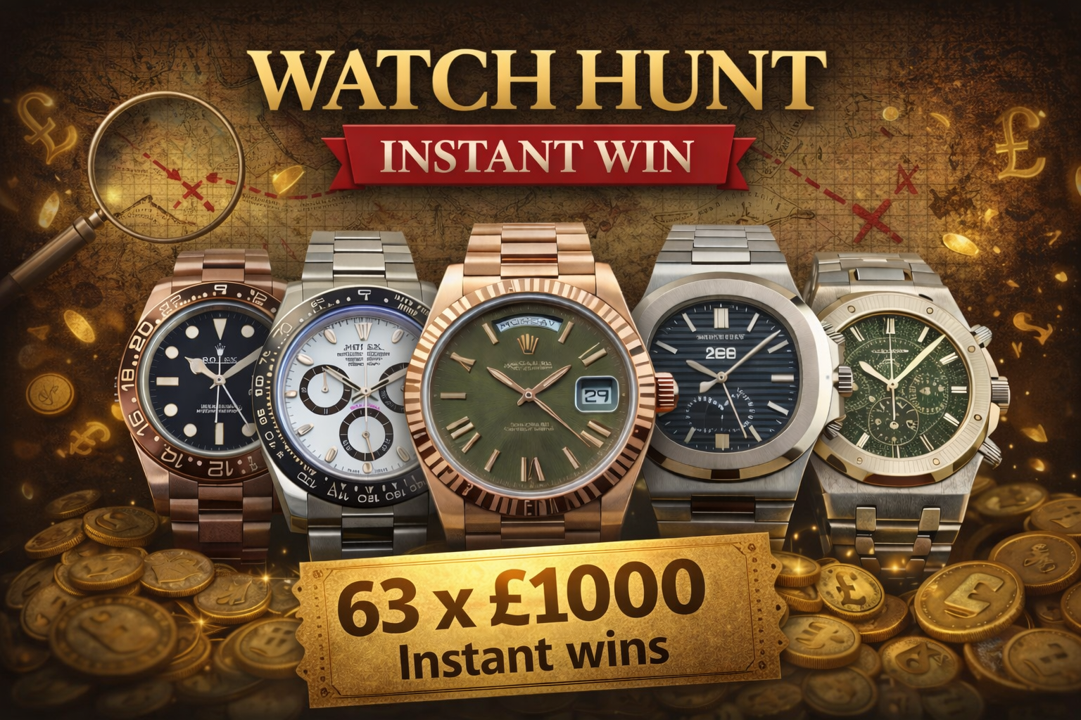 Big Hitters Watch Hunt £300,000 Instant Win