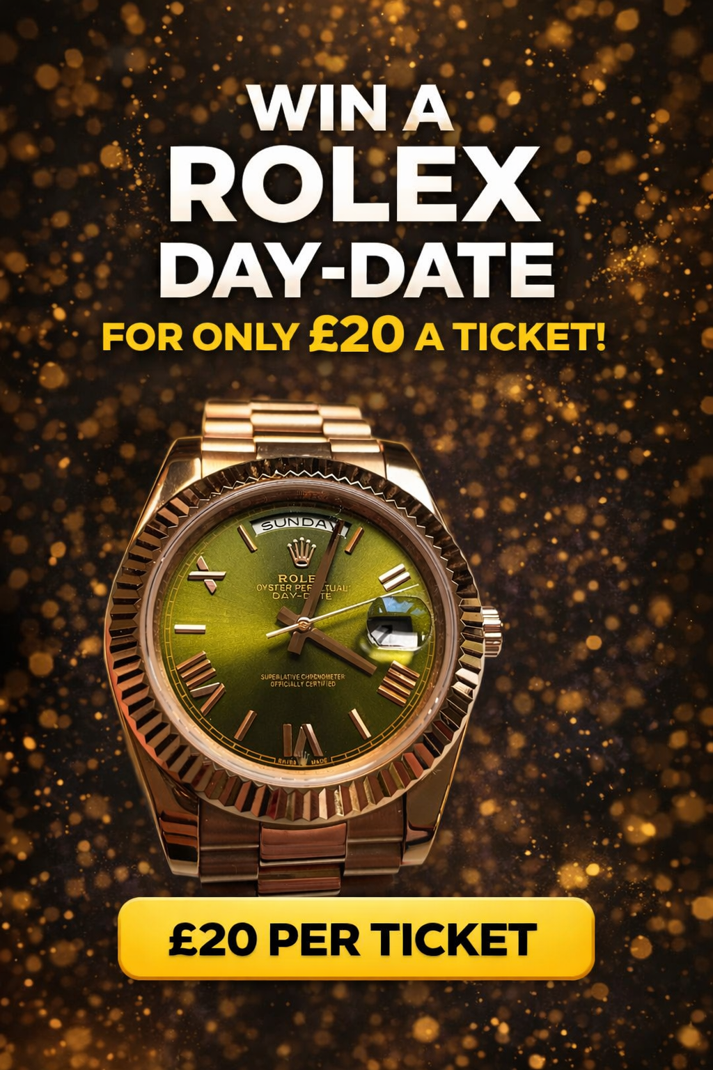 ROLEX DAY-DATE 40 ‘ANNIVERSARY EDITION’ – Or £30,000 Cash Alternative